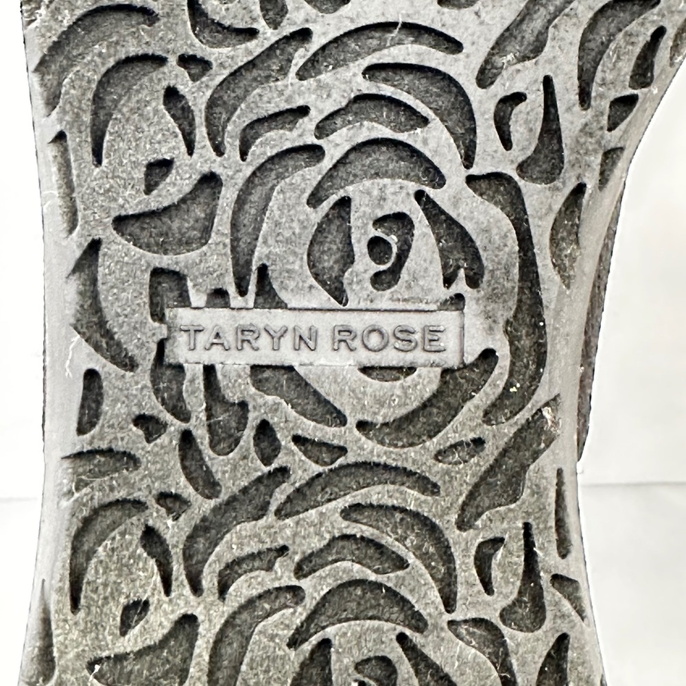 Taryn Rose Cara Knit Rose Embroidered Patent Slip On Sneakers Womens SZ 8 Black - Picture 3 of 16